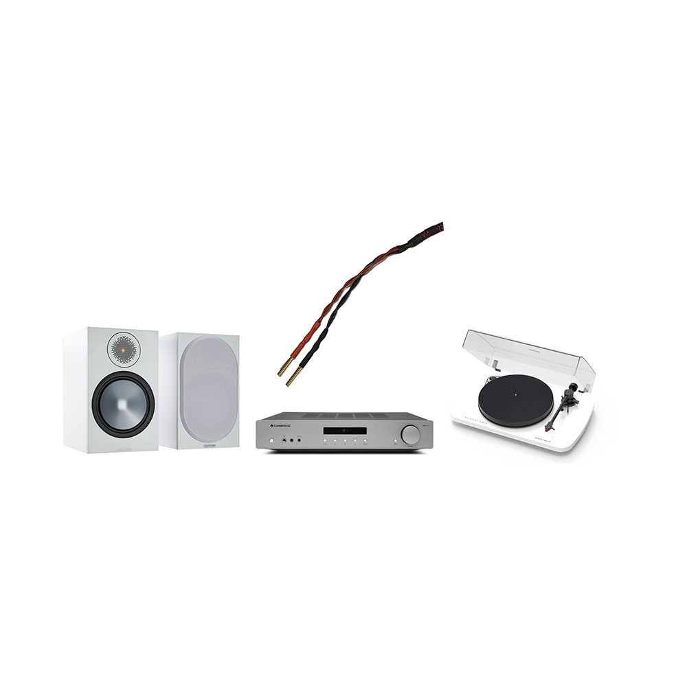 Cambridge Audio AXA35 + Musical Fidelity Roundtable S + Monitor Audio Bronze 100